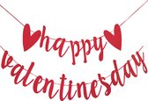 Hartjes Decoratie Valentijn Slinger Romantische Versiering Happy Valentine Letter Slinger Valentijn Versiering – 200cm