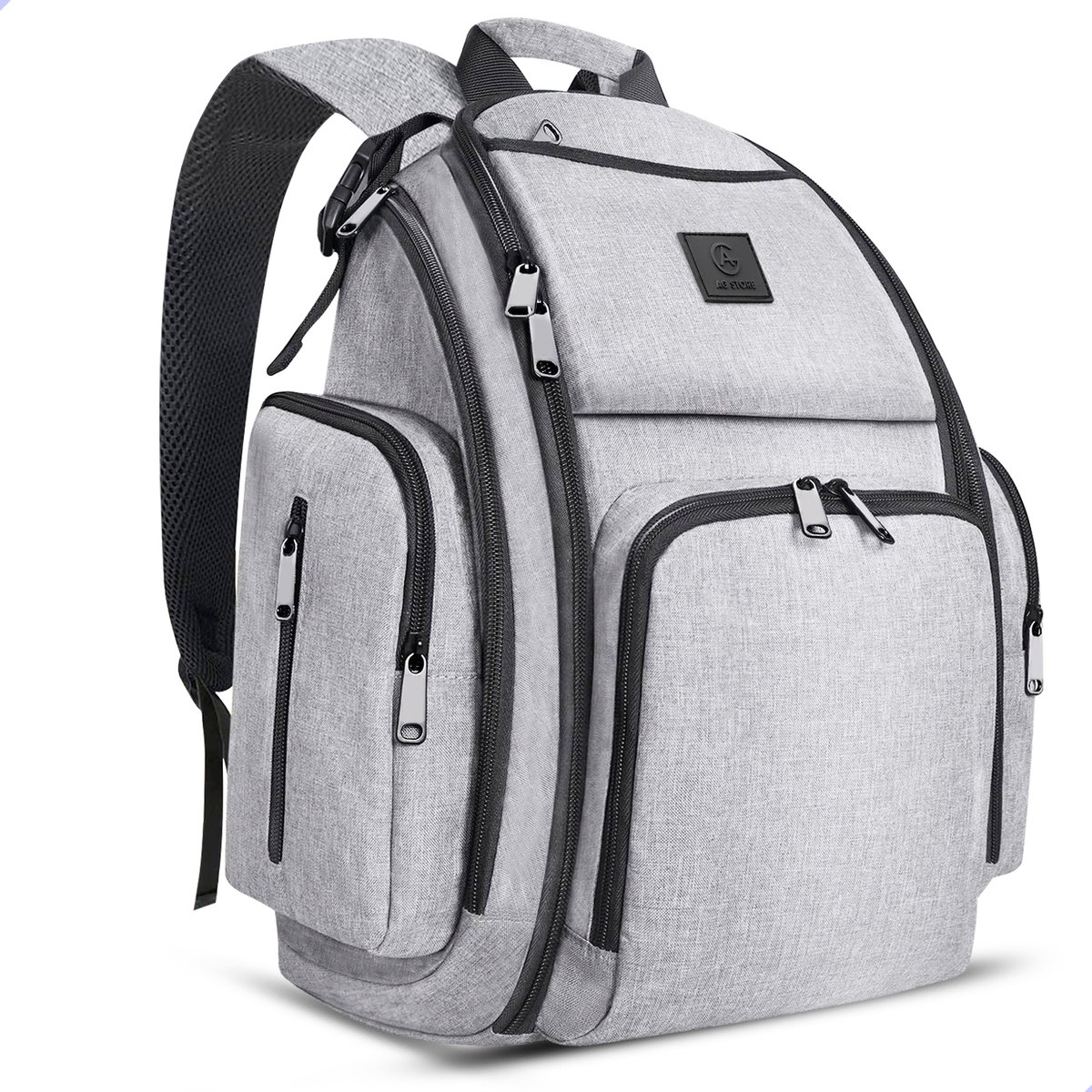 Bol.com AG Luiertas Rugzak Grijs 28L - Verzorgingstas - Rugzak Organizer - Kinderwagenhaken en Isoleervak - Baby - Meisje & Jong... aanbieding