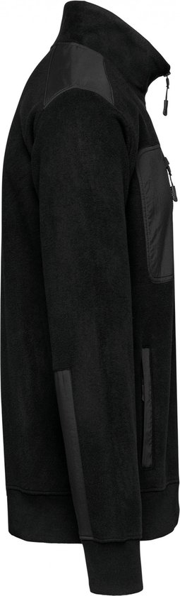 Pullover/Cardigan Unisex 3XL WK. Designed To Work 1/4-ritskraag Lange mouw Black 100% Polyester