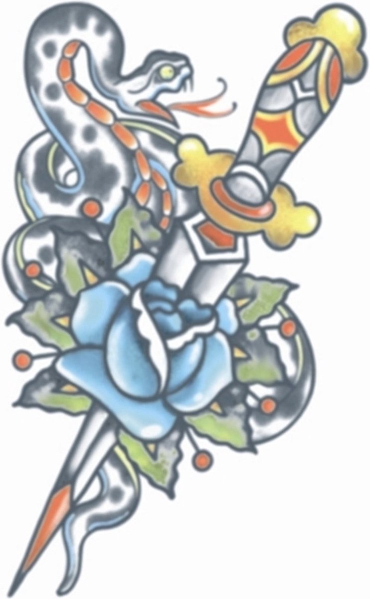 Tinsley Neptatoeage Slang Met Dolk 1910 Polyester