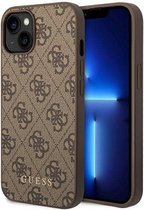Guess 4G Back Case - Geschikt voor Apple iPhone 14 Plus (6.7") - Bruin
