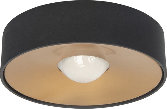Highlight - Plafondlamp Bright Ø 15 cm zwart goud