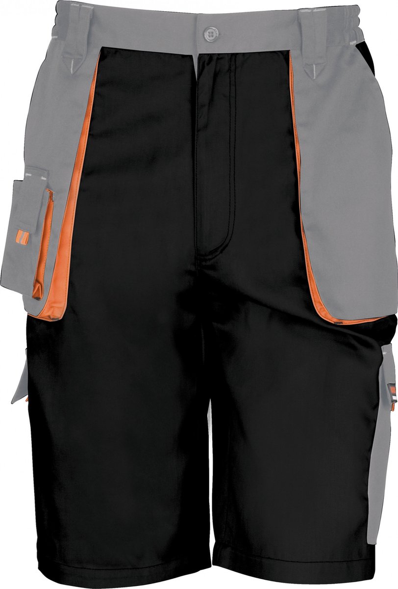 Result Lite Shorts RT319 - Black/Grey/Orange - L