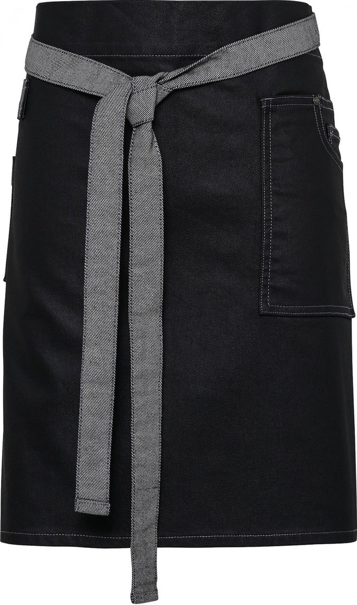 Schort/Tuniek/Werkblouse Unisex One Size Premier Black Denim 100% Katoen