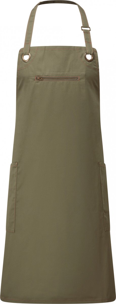 Premier Ecologische contrasterende schort Barley PR121 - Green Olive / Chestnut - One size