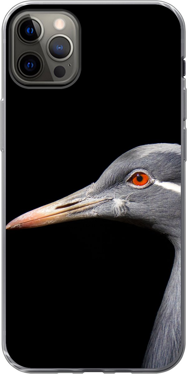 Telefoonhoesje Geschikt voor iPhone 12 Pro Max hoesje - Vogel - Dieren - Portret - Siliconen Telefoonhoesje Telefoonhoesje