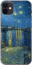 Coque iPhone 12 mini - La Nuit étoilée - Vincent van Gogh - Siliconen