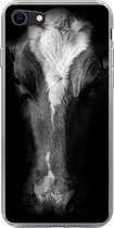 Geschikt voor iPhone 8 hoesje - Koe - Dieren - Zwart - Siliconen Telefoonhoesje