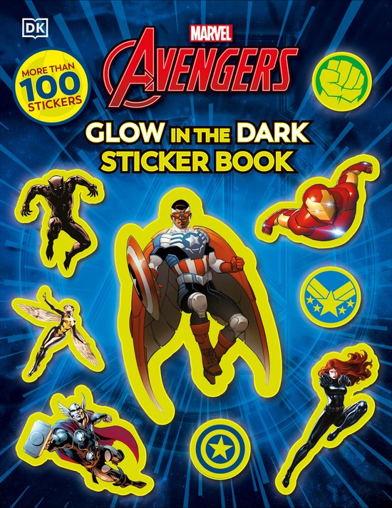 Marvel Avengers Glow in the Dark Sticker Book - cover