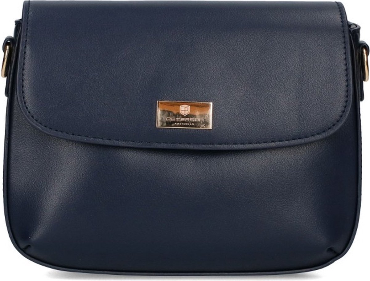 Peterson Amsterdam Luxury *Compact* - Messenger Bag - Dames Handtas - Schoudertas - A5 Werk School - Blue / Navy / Donkerblauw - Cadeau & Geschenkidee - HandbagsUniverse