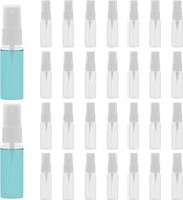 Hervulbare Verstuiver Spray Flesjes - Set van 30 - Draagbare Parfumflesjes - Navulbaar Design - Reisflacons voor Onderweg - Transparant met Zilveren Details