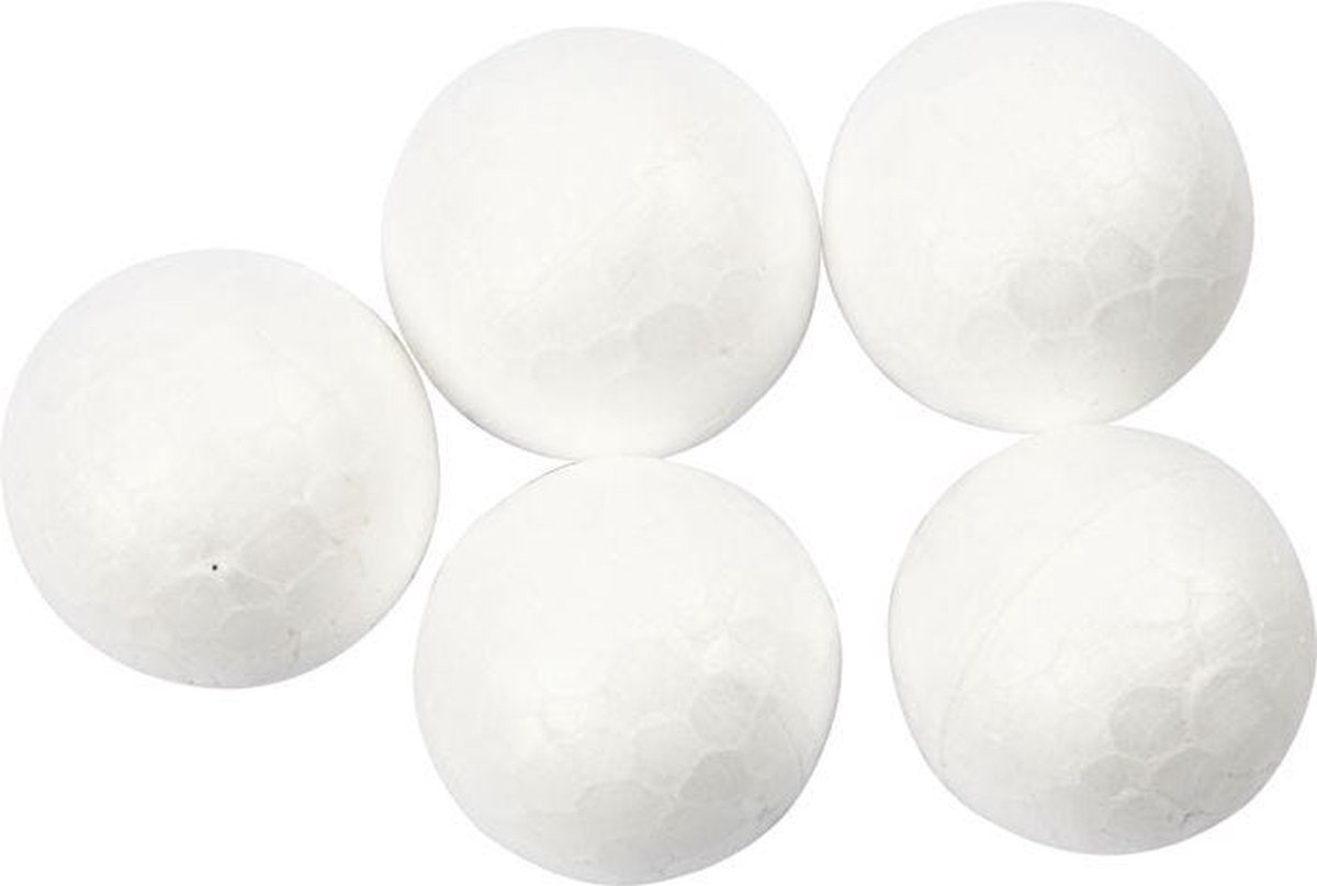 Ballen Balletjes Styropor Piepschuim Wit Decoratie DIY Dia: 2 cm 200 stuks
