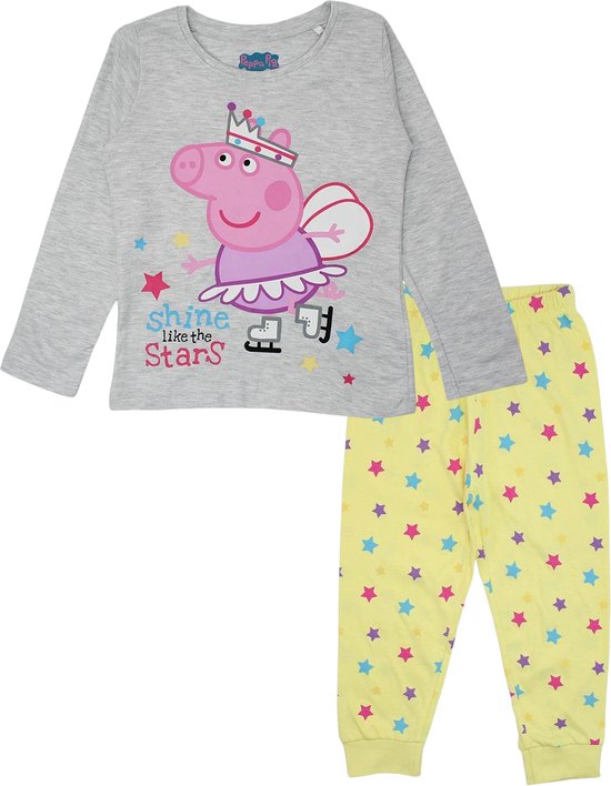 Peppa Pig Pyjama meisjes – Shine like the stars - Geel maat 116