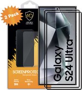 2-Pack Samsung Galaxy S24 Ultra Screenprotectors - MobyDefend Screensavers Met Zwarte Randen - Gehard Glas - Glasplaatjes Geschikt Voor Samsung Galaxy S24 Ultra