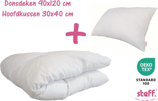 Foto: Steff set dekbed 90x120 cm hoofdkussen 30x40 cm bed 60x120cm oeko tex standard 100 4854cit 