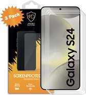 3-Pack Samsung Galaxy S24 Screenprotectors - MobyDefend Case-Friendly Screensavers - Gehard Glas - Glasplaatjes Geschikt Voor Samsung Galaxy S24