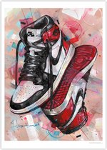 Sneaker poster upside down black toe 50x70 cm