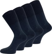 4 paar Niet knellende sokken - Drukvrije boord - Zwart - Maat 35-38