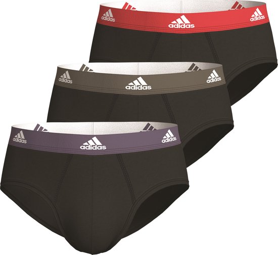 Adidas Sport Brief (3PK) Heren Onderbroek - zwart - Maat XL