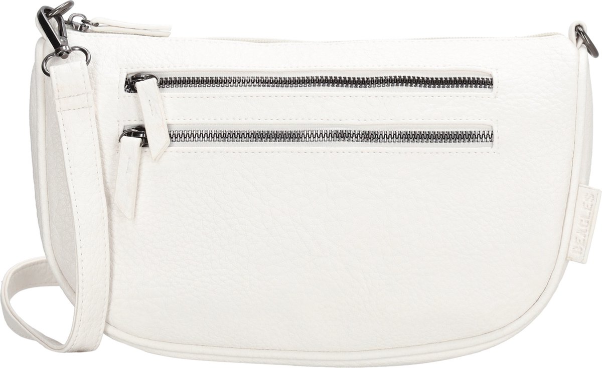 Beagles Schoudertas Langreo - Dames Crossbody Tas met Verstelbare Schouderriem - Wit