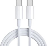Câble USB-C vers USB-C pour iPhone 15, iPad Pro, iPad Air , etc. - 1 Mètre - Wit