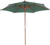 Parasol Florida, tuinparasol, marktparasol, Ø 3 m polyester/hout ~ olijfgroen