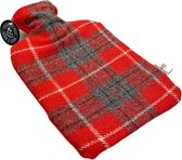 Kruik Rood Grijs - 2 liter - Harris tweed - Handgemaakt in Schotland - Caroline Wolfe