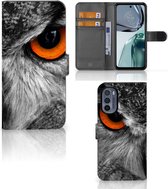 Telefoonhoesje Geschikt voor Motorola Moto G62 5G Bookcase Uil