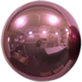 Ballon miroir perle rose - 18 cm