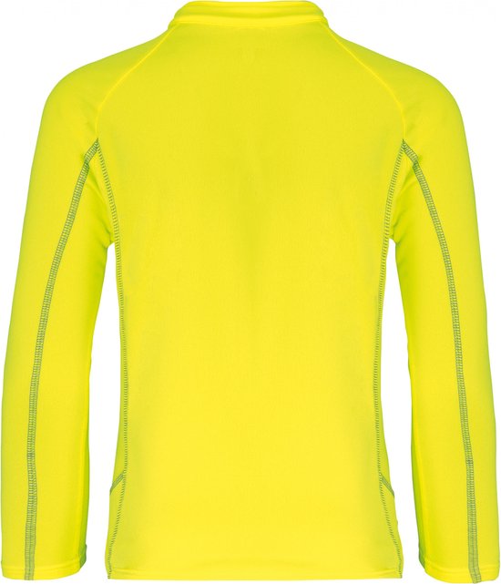 SportSweatshirt Kind 12/14 years (12/14 ans) Proact 1/4-ritskraag Lange mouw Fluorescent Yellow 100% Polyester