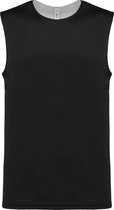 SportSportshirt Unisex XL Proact Mouwloos Black / White 100% Polyester