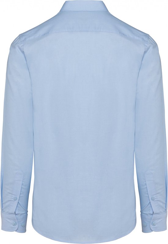 Overhemd Heren 4XL Kariban Lange mouw Oxford Blue 70% Katoen, 30% Polyester