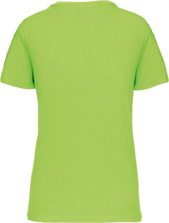 T-shirt Dames 3XL Kariban V-hals Korte mouw Lime 100% Katoen