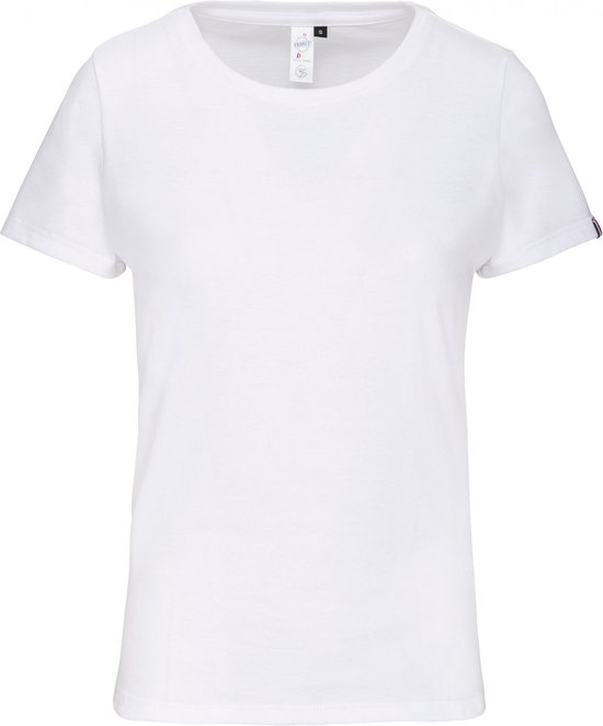 T-shirt Dames XXL Kariban Ronde hals Korte mouw White 100% Katoen