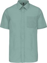 Overhemd Heren XXL Kariban Korte mouw Sage 65% Polyester, 35% Katoen