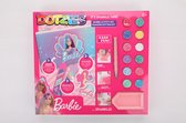DIAMOND DOTZ - Barbie Megapack DOTZIES 5-delig - Diamond Painting - 1 Etui, 2 Armbandjes 21 x 2cm, 2 Stickers - 1.339 Dotz - Complete DIY Set Voor Kinderen Vanaf 6 Jaar - Roze