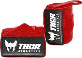 Thor Athletics Wrist Wraps - Extra Sterk - Fitness - Polsbrace voor Krachttraining - Ondersteuning voor Pols - 60 cm - Rood