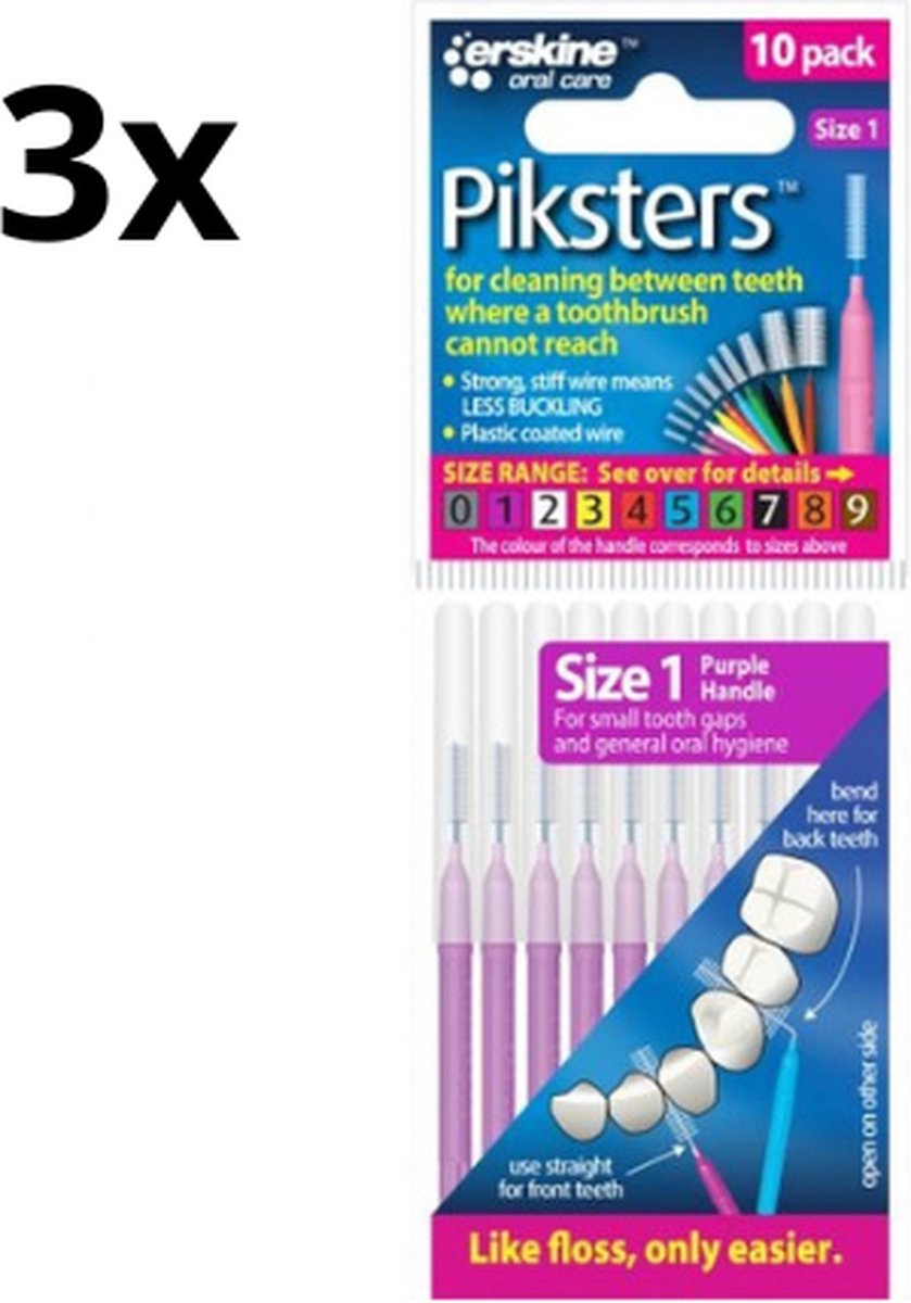 Piksters 1 Paars 0.50mm - 3 x 10 stuks - Voordeelverpakking