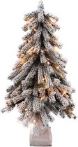 Wintervalley Trees - Kunstkerstboom Isak met LED verlichting - 50x90cm - Besneeuwd