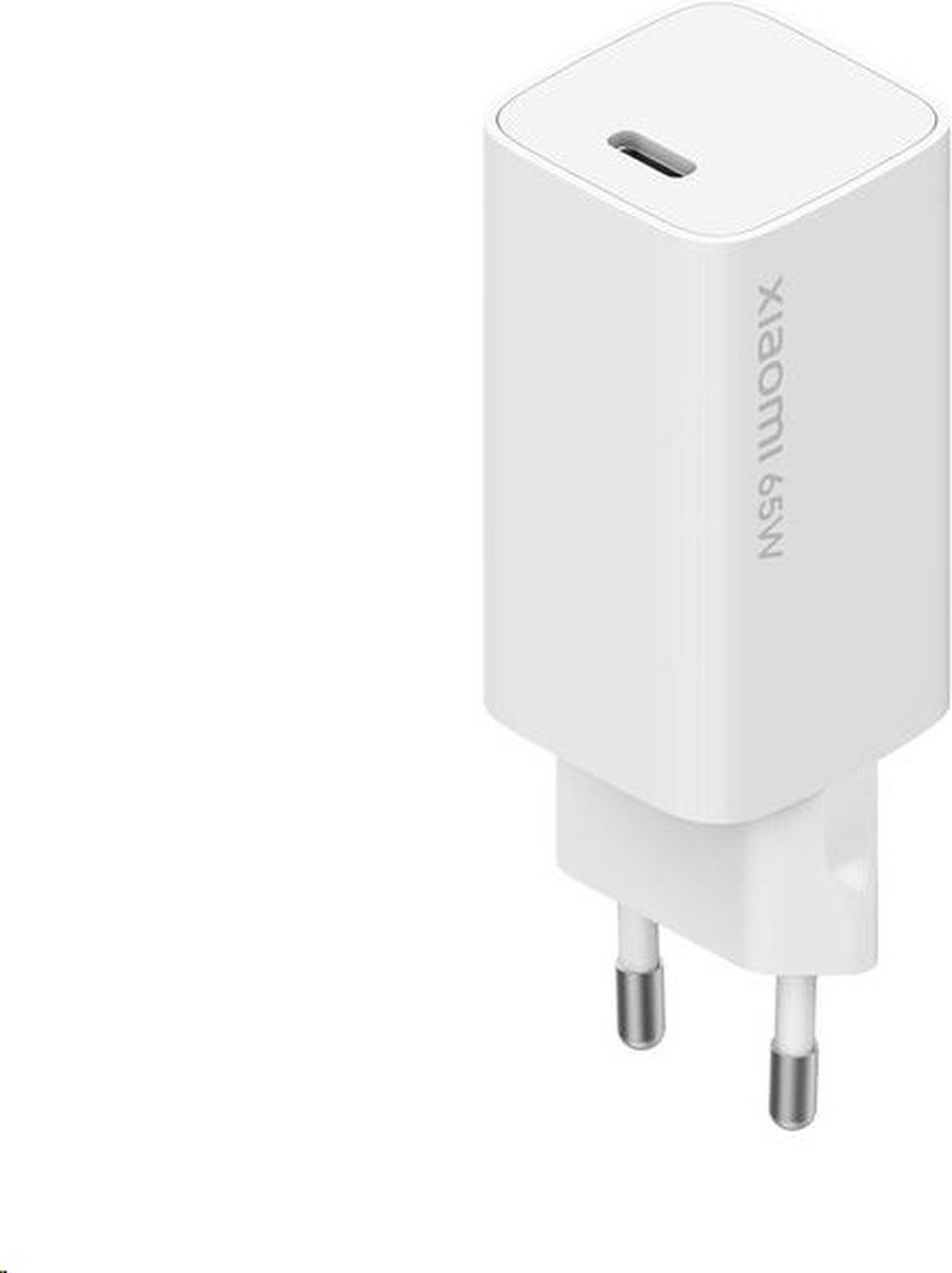 Chargeur Rapide XIAOMI 65W avec GaN Tech (USB-C + USB-A) - Blanc