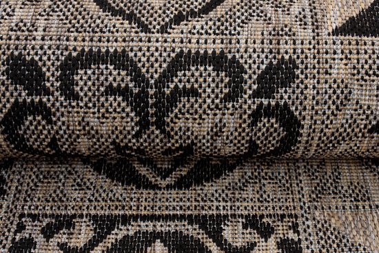 Tapiso Melissa Tapis Marron Intérieur Plein air Mosaïque Tapis à Poils Ras Taille - 200x290