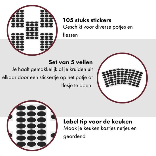 Keukenetiketten rood geruit (20 stickers) - Hier kopen