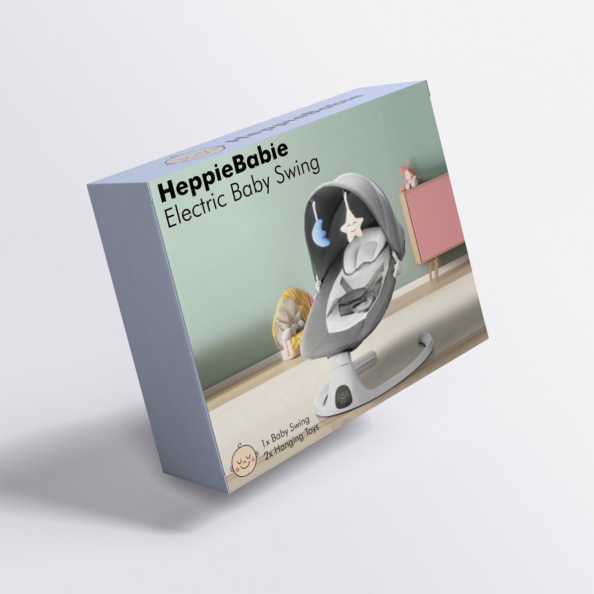HeppieBabie Elektrische Wipstoel - Muziek en Swing Opties - 5 Punts Gordel - Babyschommel- Schommelstoel - Baby Swing - Met Ebook — afbeelding 8