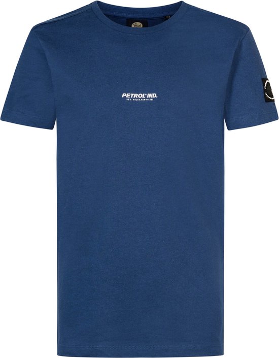 Petrol Industries - Jongens Logo T-shirt Tropicrush - Blauw - Maat 128