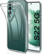 DrPhone TPU Hoesje - Transparant Ultra Dun Premium Soft-Gel Case - Geschikt voor Samsung Galaxy S22 Plus – Transparant