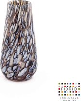 Design vaas GLORIOSA - Fidrio PETAL - glas, mondgeblazen bloemenvaas - hoogte 15 cm