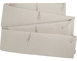 Baby's Only Boxbumper Grace - Boxomrander met visgraatmotief - Parkomranding - Warm Linen - 330x28 cm