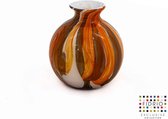 Vase Design Bolvase avec col - Fidrio ZENITH - vase à fleurs en verre soufflé à la bouche - diamètre 11 cm