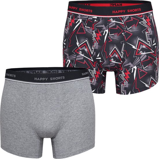 Happy Shorts 2-Pack Boxershorts Heren Met Graffiti Print - Maat M