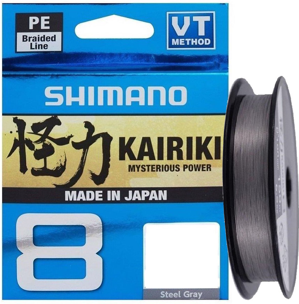 Shimano - Lijn gevlochten Kairiki 8 Steel Gray - 150m - Shimano